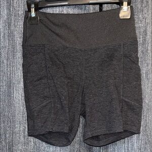 Zobha Black High-Waist Bike Shorts with Side Pockets